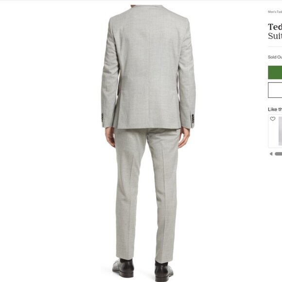 Ted Baker Ralph Wool Suit Gray size 40L 40 Long $998 - Picture 3 of 13